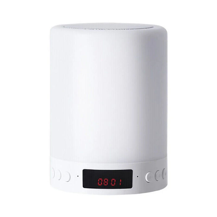 S66 Touch Control Wireless Cylinder Colorful Night Light Bluetooth-compatible Speaker Alarm Clock Desk Decoration - 7