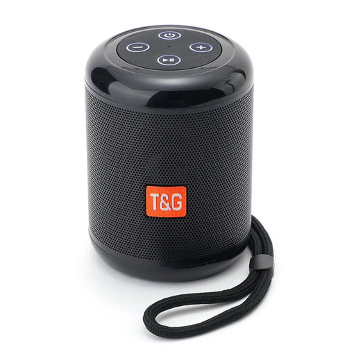 T&G TG519 TWS Bluetooth-compatible Speaker FM Radio Loudspeaker Support TF Card 3.5mm AUX U Disk - Black - 1