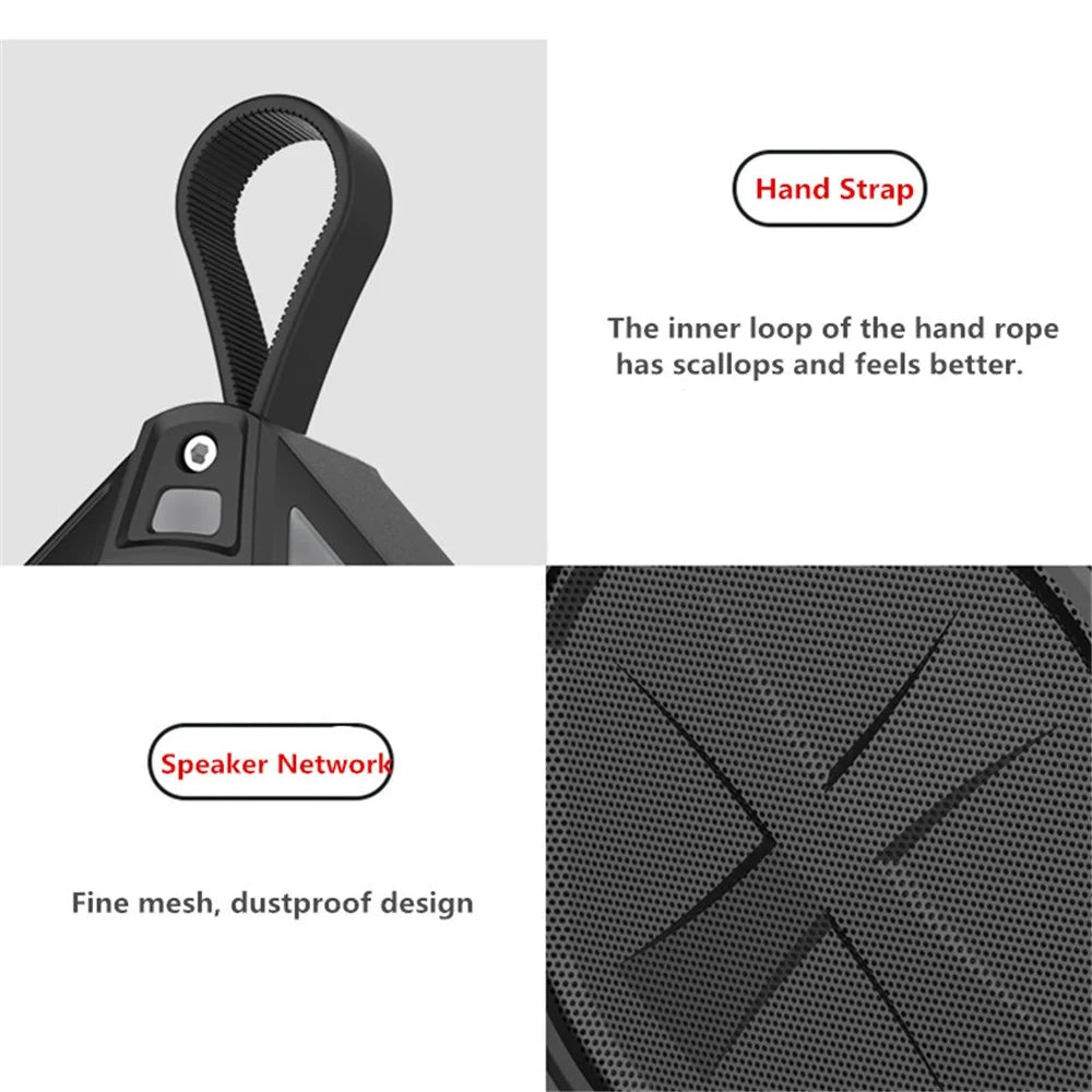 W-KING S6 Portable Bluetooth-compatible Speaker TF Card FM Radio Outdoor Waterproof Wireless Music Subwoofer - 6