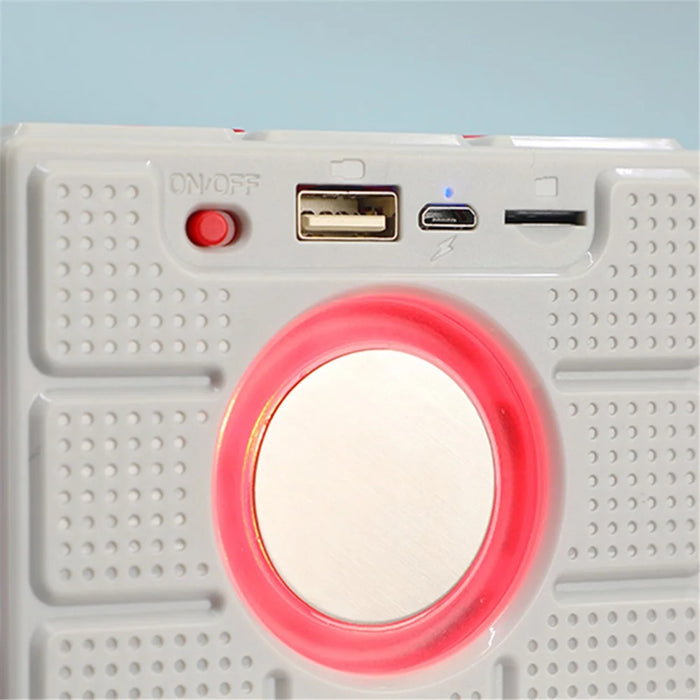 T&G TG311 Portable Bluetooth-compatible Speaker TF Card U-Disk FM Outdoor Waterproof Wireless Subwoofer with LED Light (CE Certificated) - Red - 3