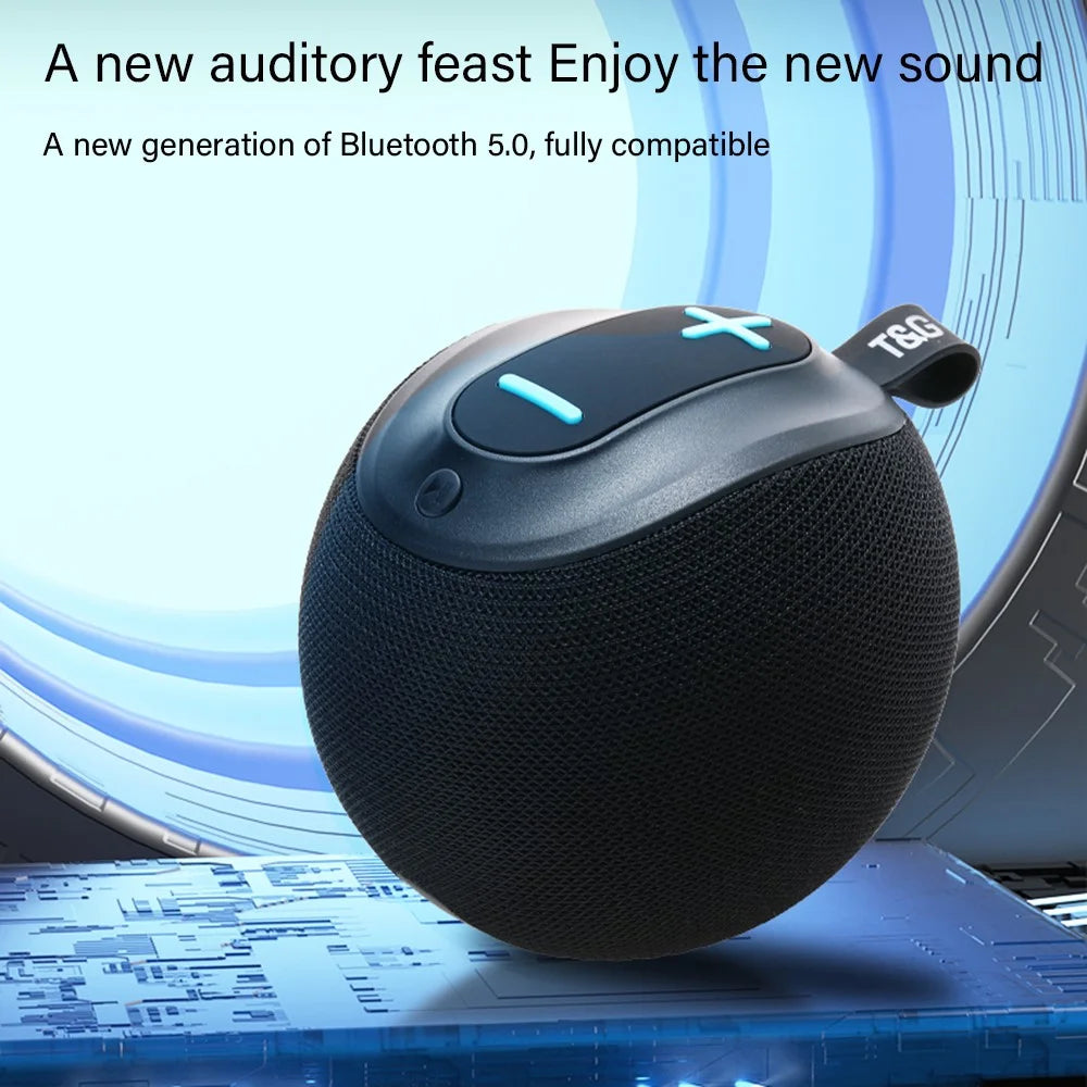 T&G TG623 Portable Wireless Speaker Outdoor Waterproof Bluetooth-compatible FM TF TWS Stereo Music Subwoofer (CE Certificated) - Black - 2