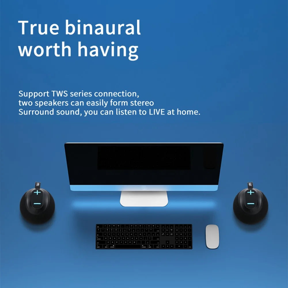T&G TG623 Portable Wireless Speaker Outdoor Waterproof Bluetooth-compatible FM TF TWS Stereo Music Subwoofer (CE Certificated) - Black - 4