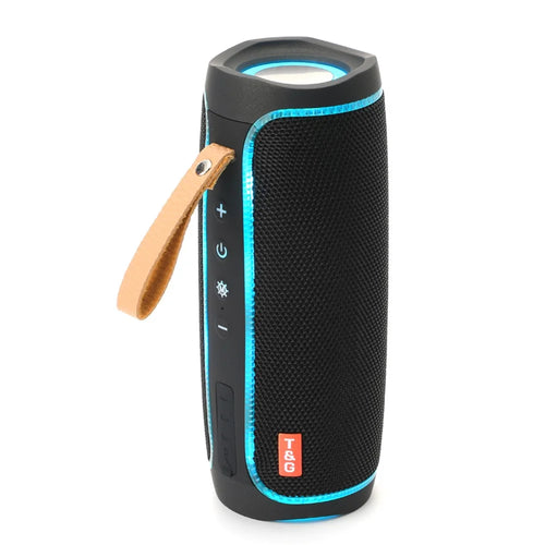 T&G TG287 Portable LED Flashing Wireless Speaker Bluetooth-compatible TF U-Disk FM Stereo Music Subwoofer (CE Certificated) - Black - 1