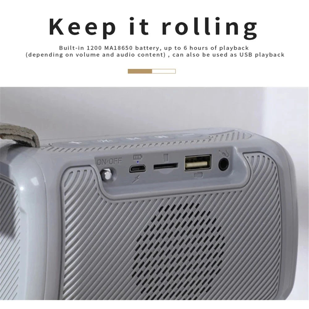 T&G TG193 Sports Bluetooth-compatible Speaker LED Light Wireless Loudspeaker Waterproof Portable Outdoor Subwoofer Boombox (CE Certificated) - Black - 6
