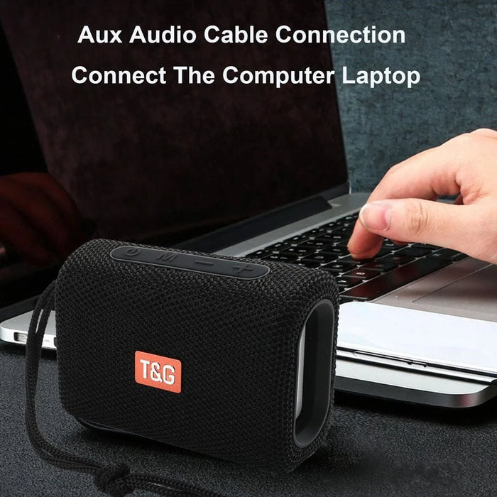 T&G TG313 Portable Bluetooth-compatible Speaker Wireless Bass Subwoofer Waterproof Outdoor Boombox Stereo Loudspeaker (CE Certificated) - Black - 3