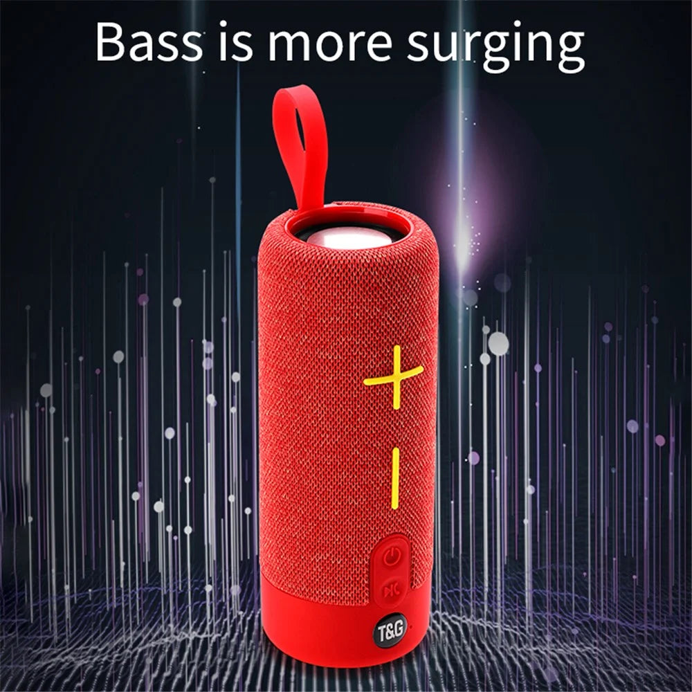 T&G TG619 Fabric Portable Speaker Bluetooth-compatible TWS Wireless Bass Subwoofer Waterproof Outdoor Loudspeaker Boombox (CE Certificated) - Grey - 5