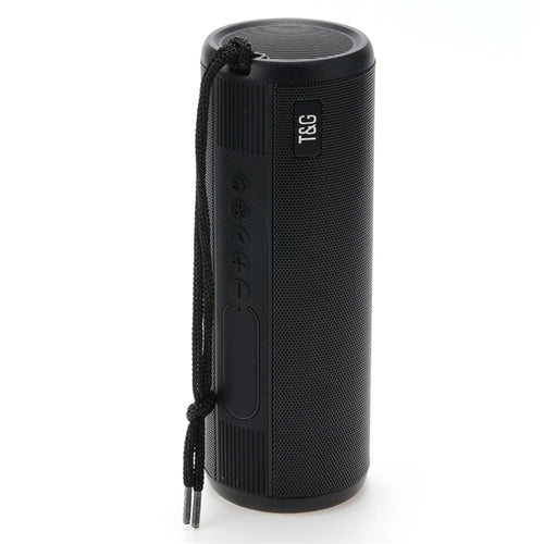 T&G TG635 Bluetooth-compatible Music Subwoofer Waterproof Portable Outdoor Wireless Speaker with LED Flashlight Support TF Card FM Radio Aux Input (CE) - Black - 1