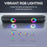 T-WOLF B320 Desktop Stereo Speaker Wireless Bluetooth-compatible Speaker with RGB Light Portable Sound Amp for Home Office - 2