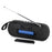 R1 FM Radio Portable Speaker TWS Bluetooth-compatible Bass Sound Subwoofer - Black - 4