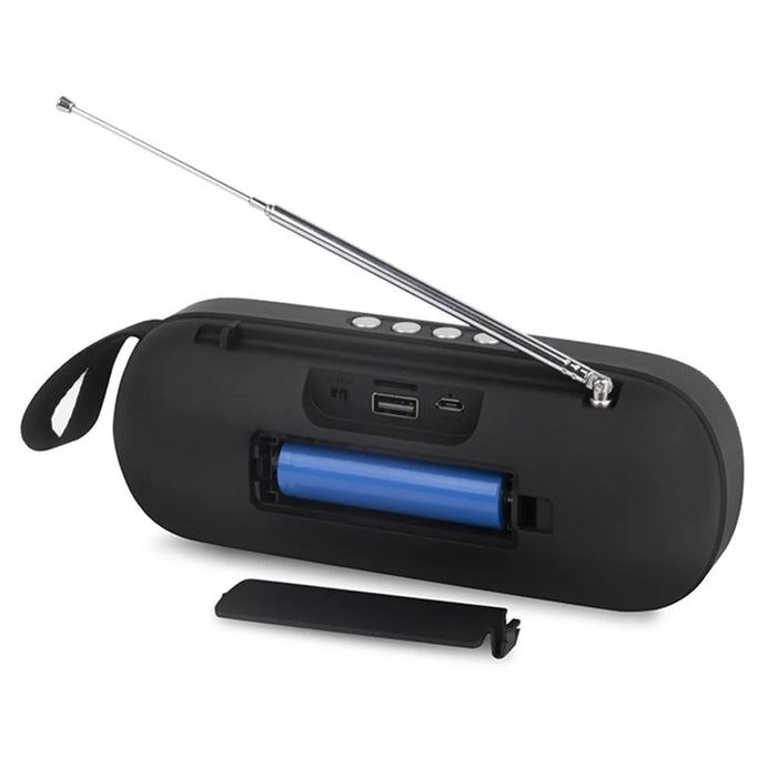 R1 FM Radio Portable Speaker TWS Bluetooth-compatible Bass Sound Subwoofer - Black - 4