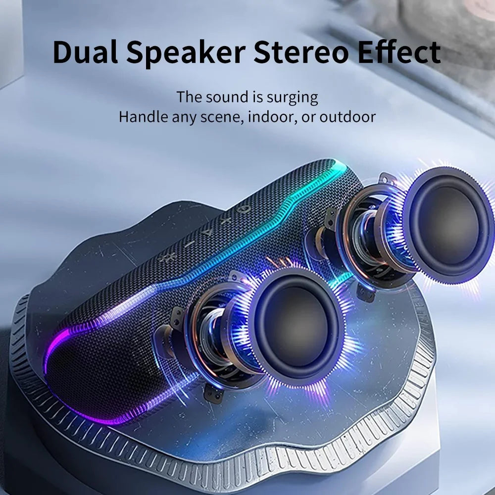 CYBORIS F10 TWS Bluetooth-compatible Speaker IPX7 Waterproof 25W Extra Bass Subwoofer with RGB Light - 3