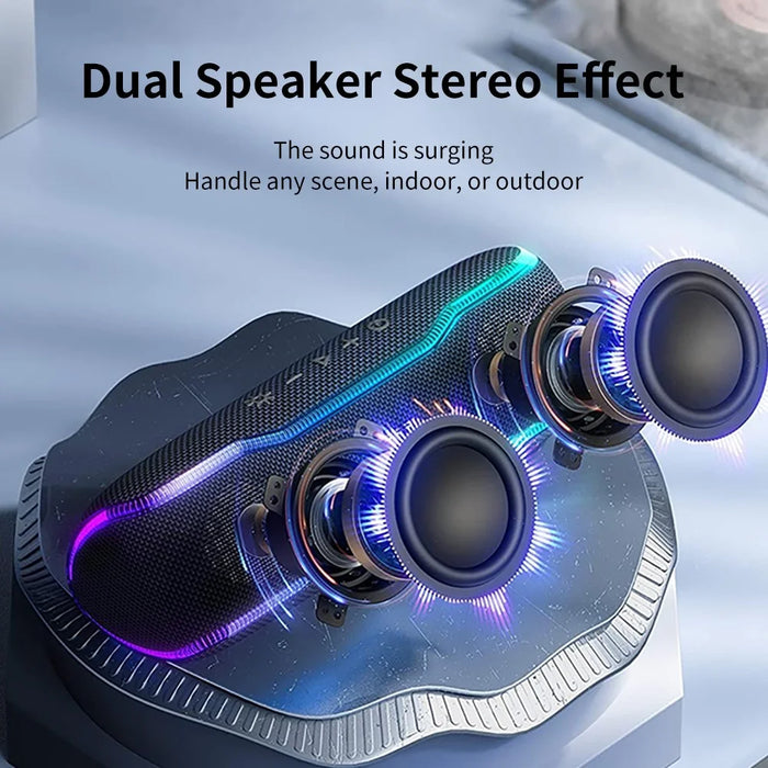 CYBORIS F10 TWS Bluetooth-compatible Speaker IPX7 Waterproof 25W Extra Bass Subwoofer with RGB Light - 3