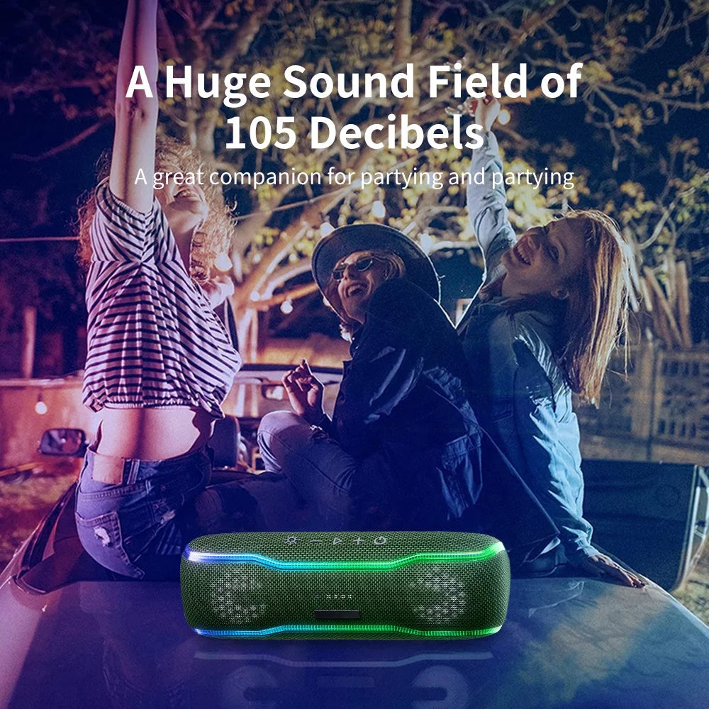 CYBORIS F10 TWS Bluetooth-compatible Speaker IPX7 Waterproof 25W Extra Bass Subwoofer with RGB Light - 4