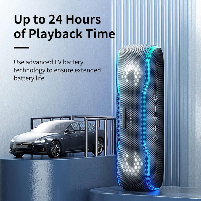 CYBORIS F10 TWS Bluetooth-compatible Speaker IPX7 Waterproof 25W Extra Bass Subwoofer with RGB Light - 5