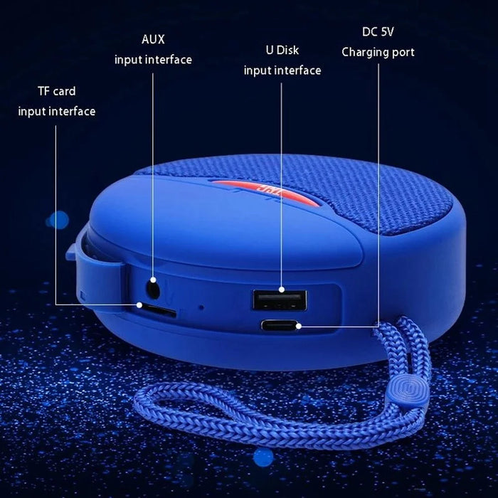 TG808 2-in-1 TWS Wireless Speaker Bluetooth-compatible Earphone Stereo Sound Subwoofer Supports Hands-free Call / TF Card Playback / FM - Black - 6