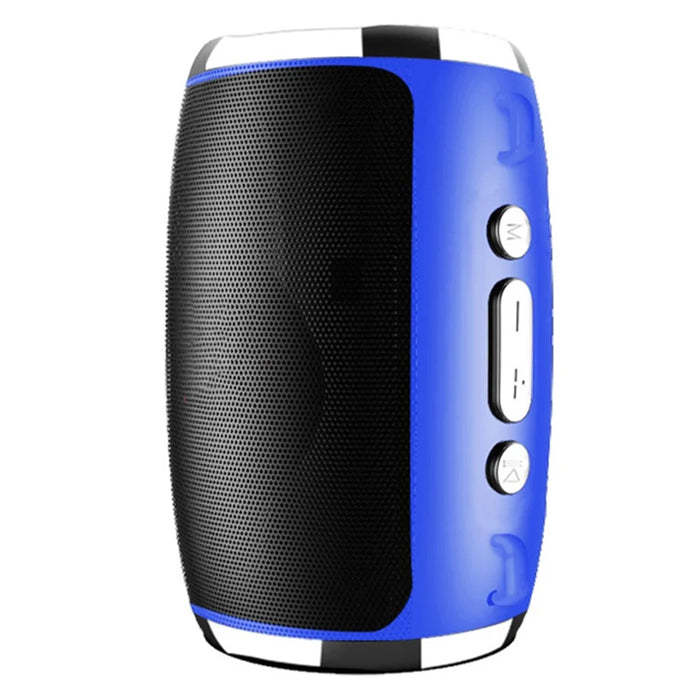 D16 Voice Control FM Radio Bluetooth-compatible Speaker Portable Outdoor Wireless Music Subwoofer Support TF Card / U-disk (without Light) - Blue - 1