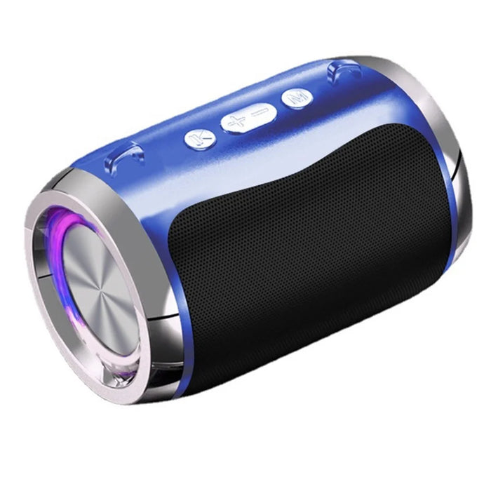 D16 Voice Control FM Radio Bluetooth-compatible Speaker Portable Outdoor Wireless Music Subwoofer Support TF Card / U-disk (without Light) - Blue - 2