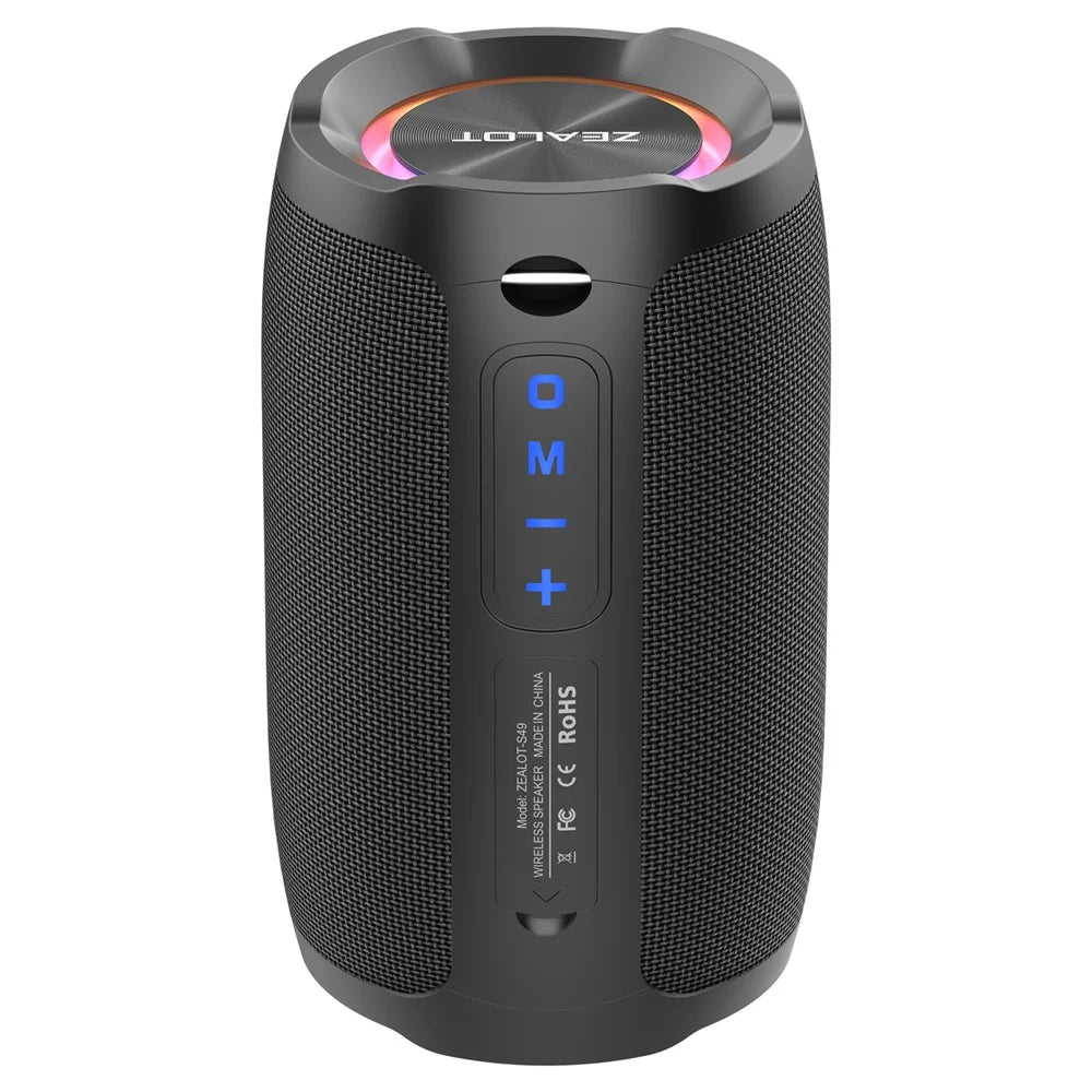 ZEALOT S49 Portable Rechargeable Bluetooth-compatible Speaker 20W Waterproof Heavy Bass Wireless Music Subwoofer - 1