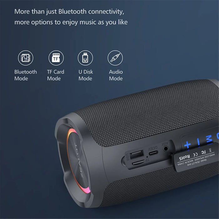 ZEALOT S49 Portable Rechargeable Bluetooth-compatible Speaker 20W Waterproof Heavy Bass Wireless Music Subwoofer - 2