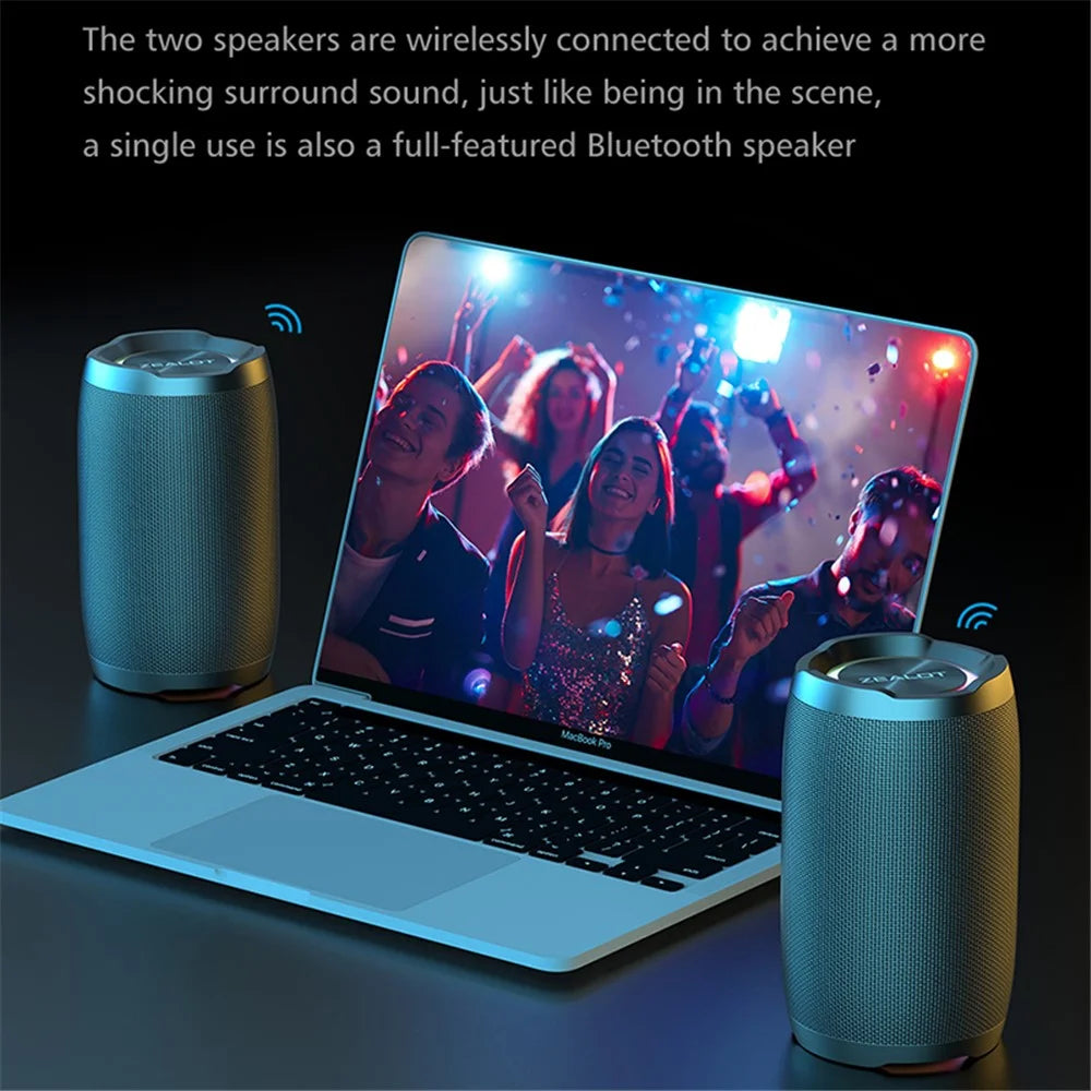 ZEALOT S49 Portable Rechargeable Bluetooth-compatible Speaker 20W Waterproof Heavy Bass Wireless Music Subwoofer - 3