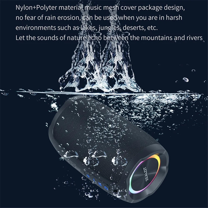 ZEALOT S49 Portable Rechargeable Bluetooth-compatible Speaker 20W Waterproof Heavy Bass Wireless Music Subwoofer - 5