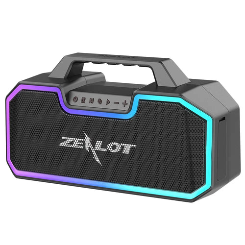 ZEALOT S57 Portable Outdoor Rechargeable Bluetooth-compatible Speaker Colorful Lighting Wireless Music Subwoofer Support TF Card Playing Music - 1