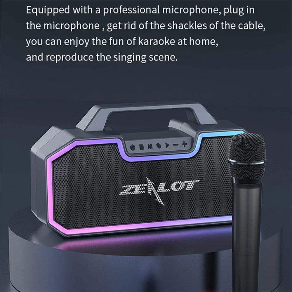 ZEALOT S57 Portable Outdoor Rechargeable Bluetooth-compatible Speaker Colorful Lighting Wireless Music Subwoofer Support TF Card Playing Music - 2