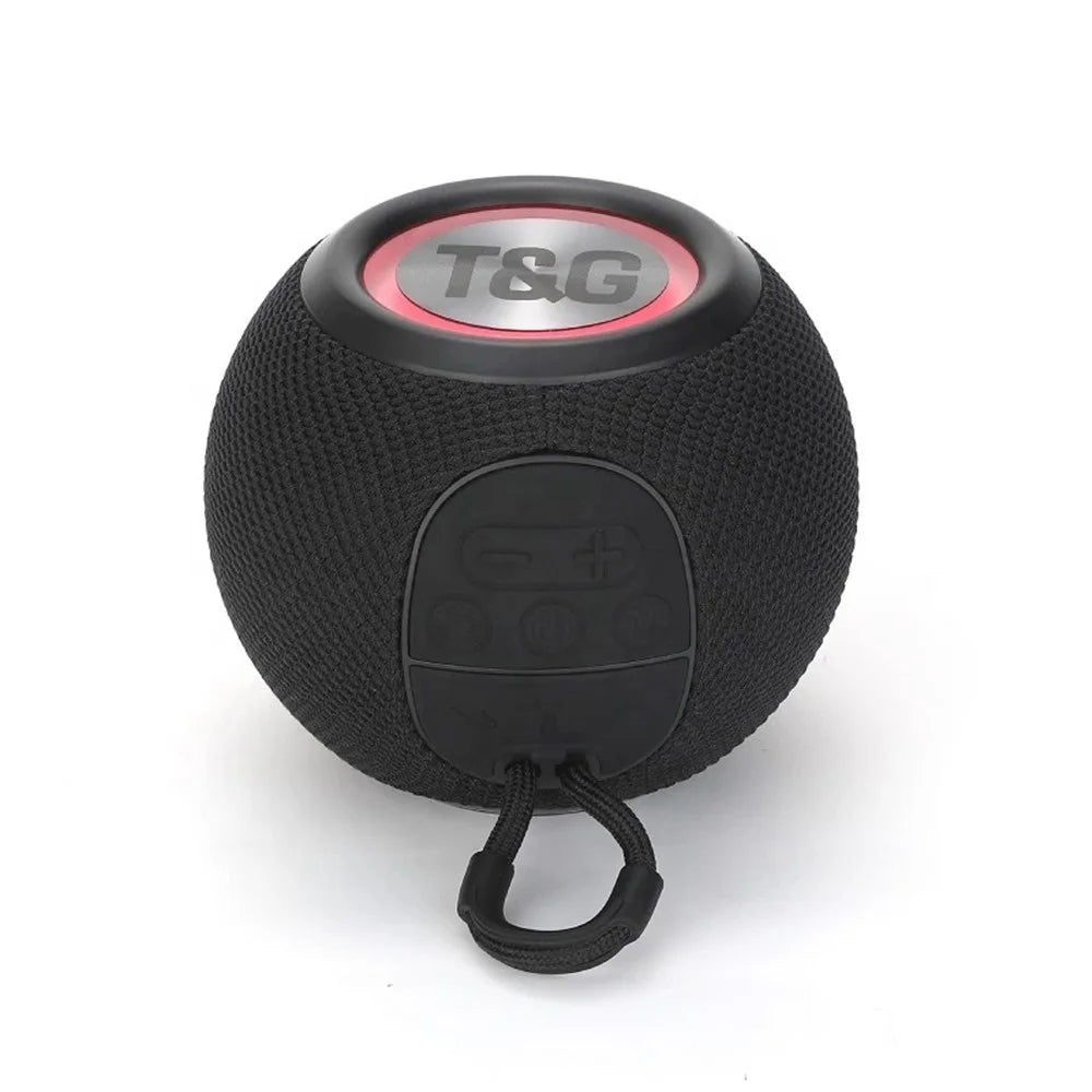 T&G TG337 Portable Speaker Wireless Bluetooth-compatible 3D Stereo Subwoofer Waterproof Outdoor Loudspeaker with Lanyard - Black - 2