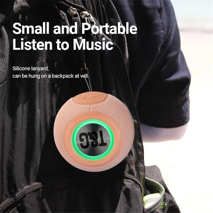 T&G TG337 Portable Speaker Wireless Bluetooth-compatible 3D Stereo Subwoofer Waterproof Outdoor Loudspeaker with Lanyard - Black - 6