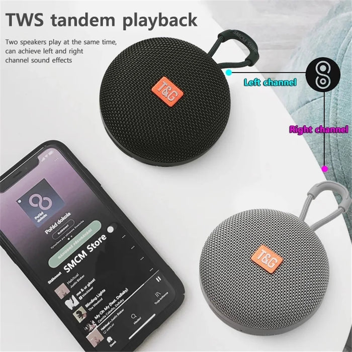 T&G TG352 Portable Rechargeable Bluetooth-compatible Speaker Outdoor Cycling TWS Wireless Stereo Subwoofer - Grey - 2
