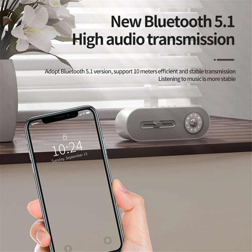 JY-78 White Noise Sleep Bluetooth-compatible Speaker Subwoofer Indoor Portable Wireless Speakers Support Memory Card, U Disk - White - 6