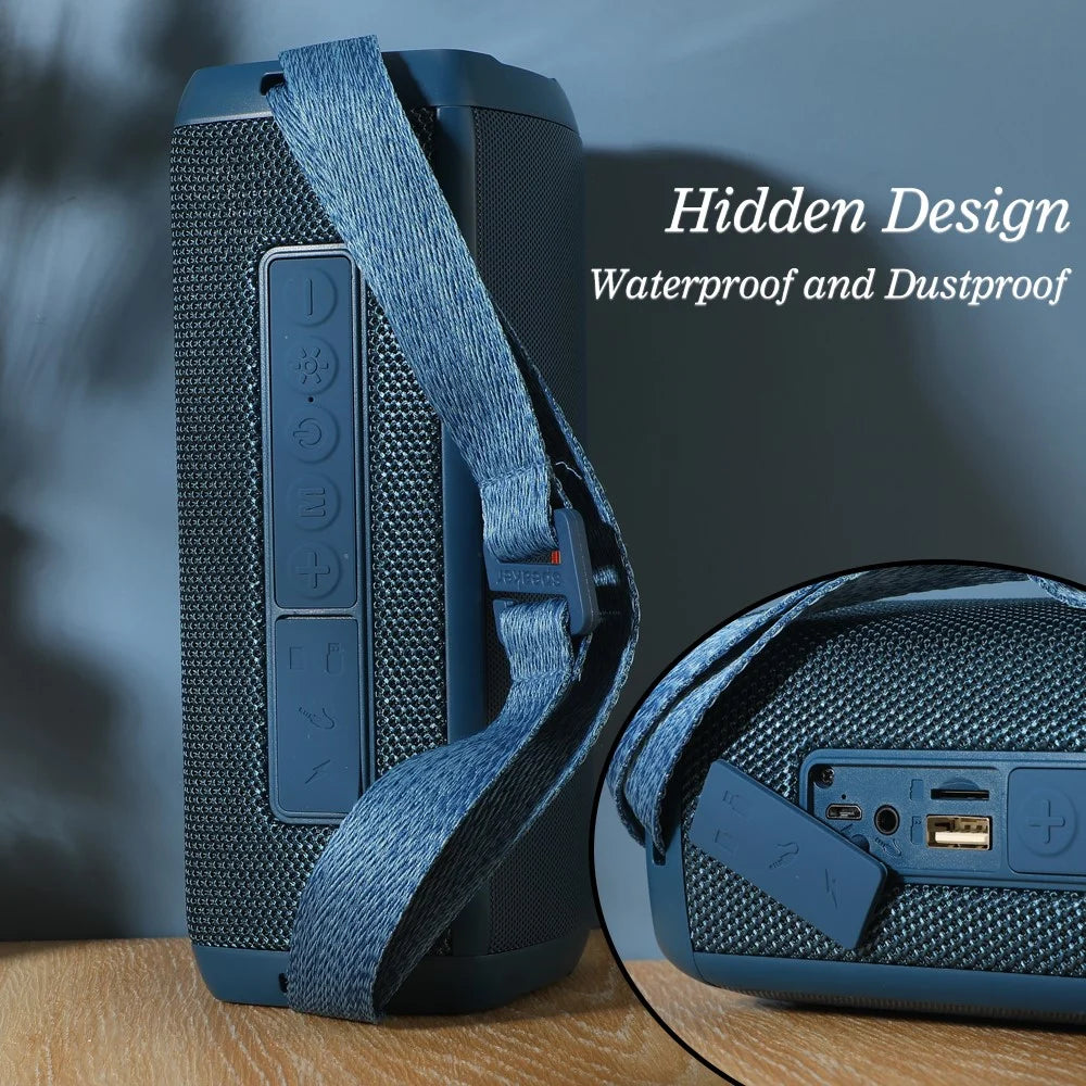 T&G TG345 Portable Rechargeable Bluetooth-compatible Speaker Outdoor Breathing Light Wireless Stereo Subwoofer - Blue - 7