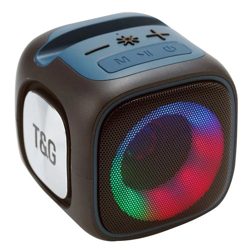 T&G TG359 Mini Rechargeable Bluetooth-compatible Speaker Portable Outdoor Wireless Stereo Subwoofer with Breathing Light - Black - 1