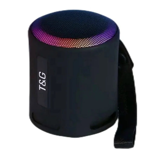 T&G TG373 LED Breathing Light Portable Bluetooth-compatible Speaker Outdoor Wireless Stereo Subwoofer - Black - 1