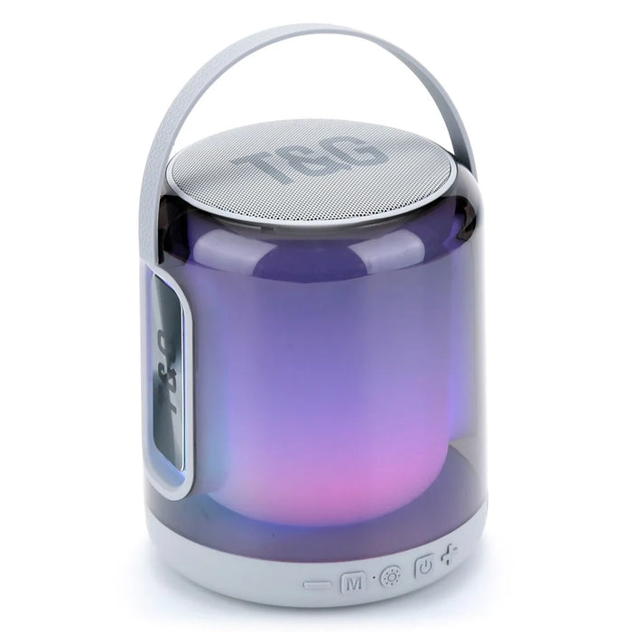 T&G TG376 RGB LED Breathing Light Rechargeable Bluetooth-compatible Speaker Portable Wireless Stereo Subwoofer - Grey - 1