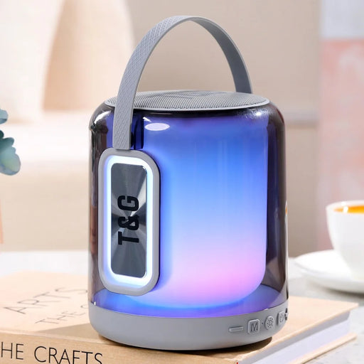T&G TG376 RGB LED Breathing Light Rechargeable Bluetooth-compatible Speaker Portable Wireless Stereo Subwoofer - Grey - 2