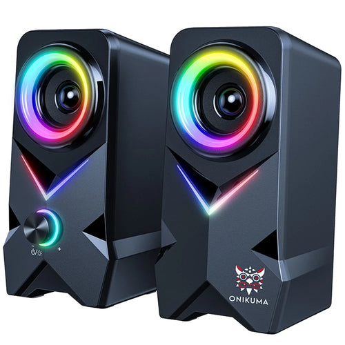 ONIKUMA L2 2Pcs / Set Wired Speaker USB RGB Colorful Light HiFi Audio Subwoofer - 1