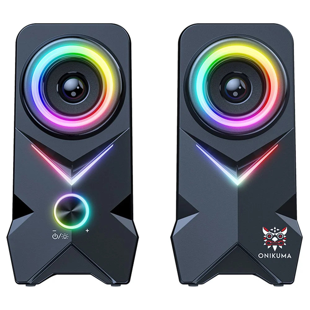 ONIKUMA L2 2Pcs / Set Wired Speaker USB RGB Colorful Light HiFi Audio Subwoofer - 2