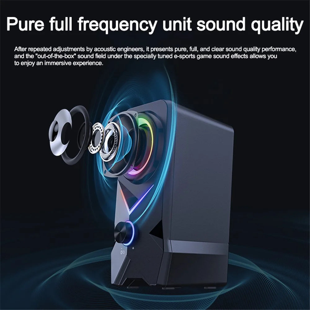 ONIKUMA L2 2Pcs / Set Wired Speaker USB RGB Colorful Light HiFi Audio Subwoofer - 6