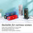 T&G TG375 Wireless Bluetooth-compatible Speaker Portable Sound Column with RGB Lighting TWS Stereo Subwoofer Boom Box - Blackish Green - 7