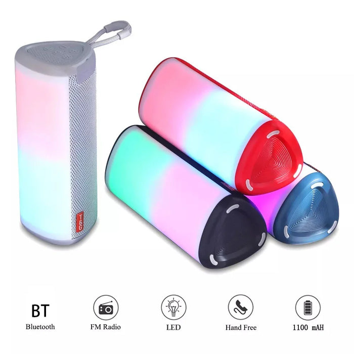 T&G TG357 Portable Wireless Bluetooth-compatible Speaker Outdoor TWS Stereo Subwoofer with RGB Light - Red - 7