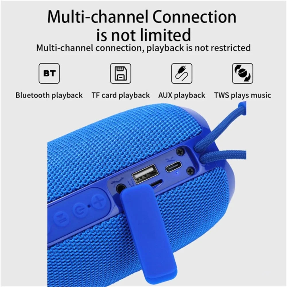 T&G TG653 TWS Portable Bluetooth-compatible Speaker LED Light Outdoor Wireless Stereo Subwoofer - Blue - 3
