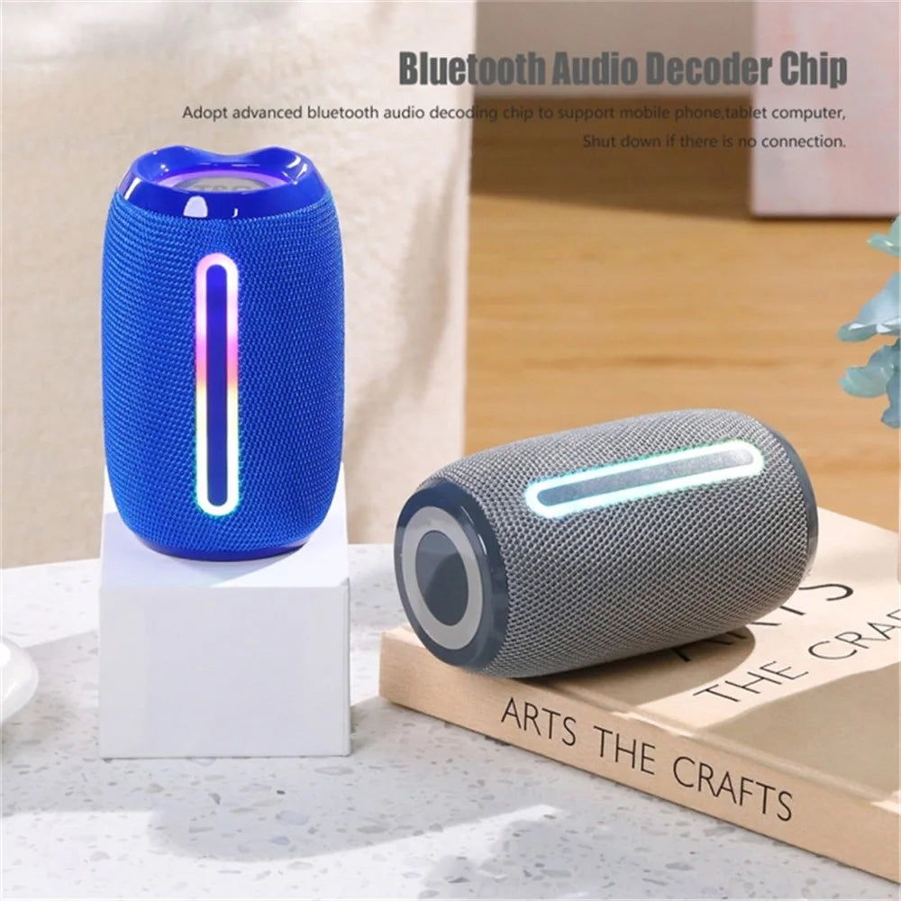 T&G TG653 TWS Portable Bluetooth-compatible Speaker LED Light Outdoor Wireless Stereo Subwoofer - Blue - 4