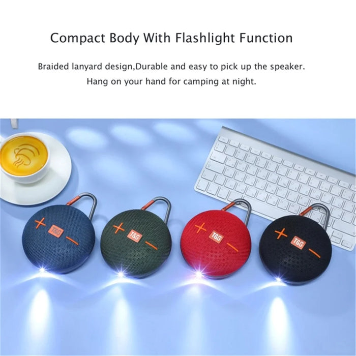 T&G TG648 Portable Bluetooth-compatible Speaker Outdoor TWS Wireless Stereo Subwoofer with LED Flashlight - Black - 7