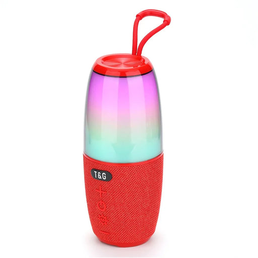 T&G TG644 5W TWS Portable Bluetooth-compatible 5.3 Music Speaker RGB Light Wireless Stereo Subwoofer - Red - 1