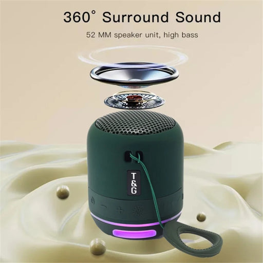 T&G TG294 Portable LED Light TWS Bluetooth-compatible Speaker Outdoor Wireless Stereo Music Subwoofer - Green - 2