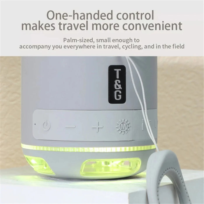 T&G TG294 Portable LED Light TWS Bluetooth-compatible Speaker Outdoor Wireless Stereo Music Subwoofer - Green - 4