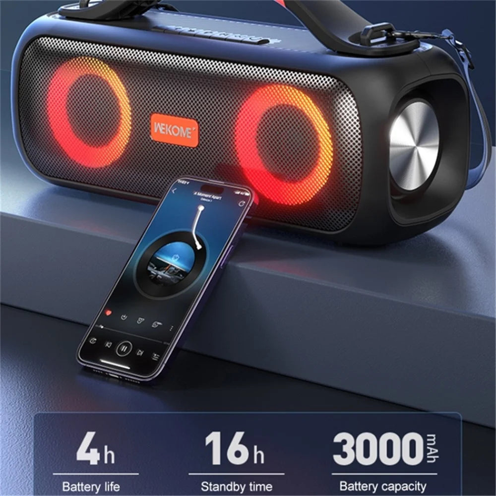 WEKOME D38 Outdoor Bluetooth-compatible Speaker 30W Powerful Driver Dual Tweeters Wireless Home Party Speaker - 5