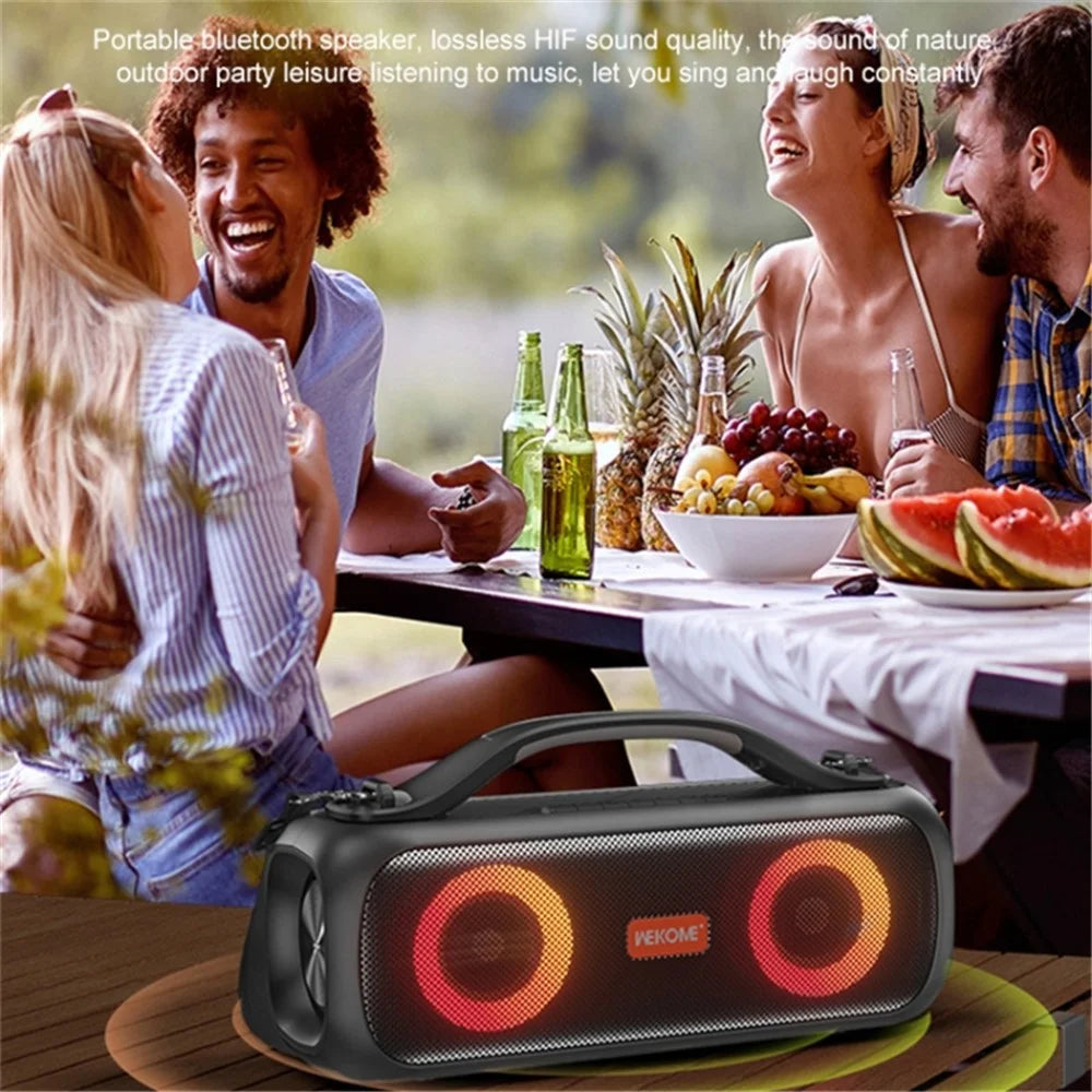 WEKOME D38 Outdoor Bluetooth-compatible Speaker 30W Powerful Driver Dual Tweeters Wireless Home Party Speaker - 6