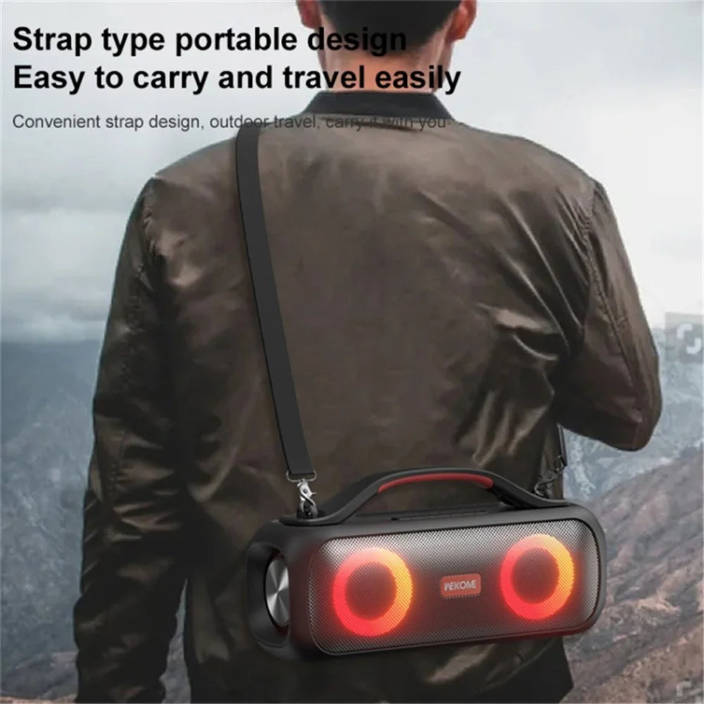 WEKOME D38 Outdoor Bluetooth-compatible Speaker 30W Powerful Driver Dual Tweeters Wireless Home Party Speaker - 7